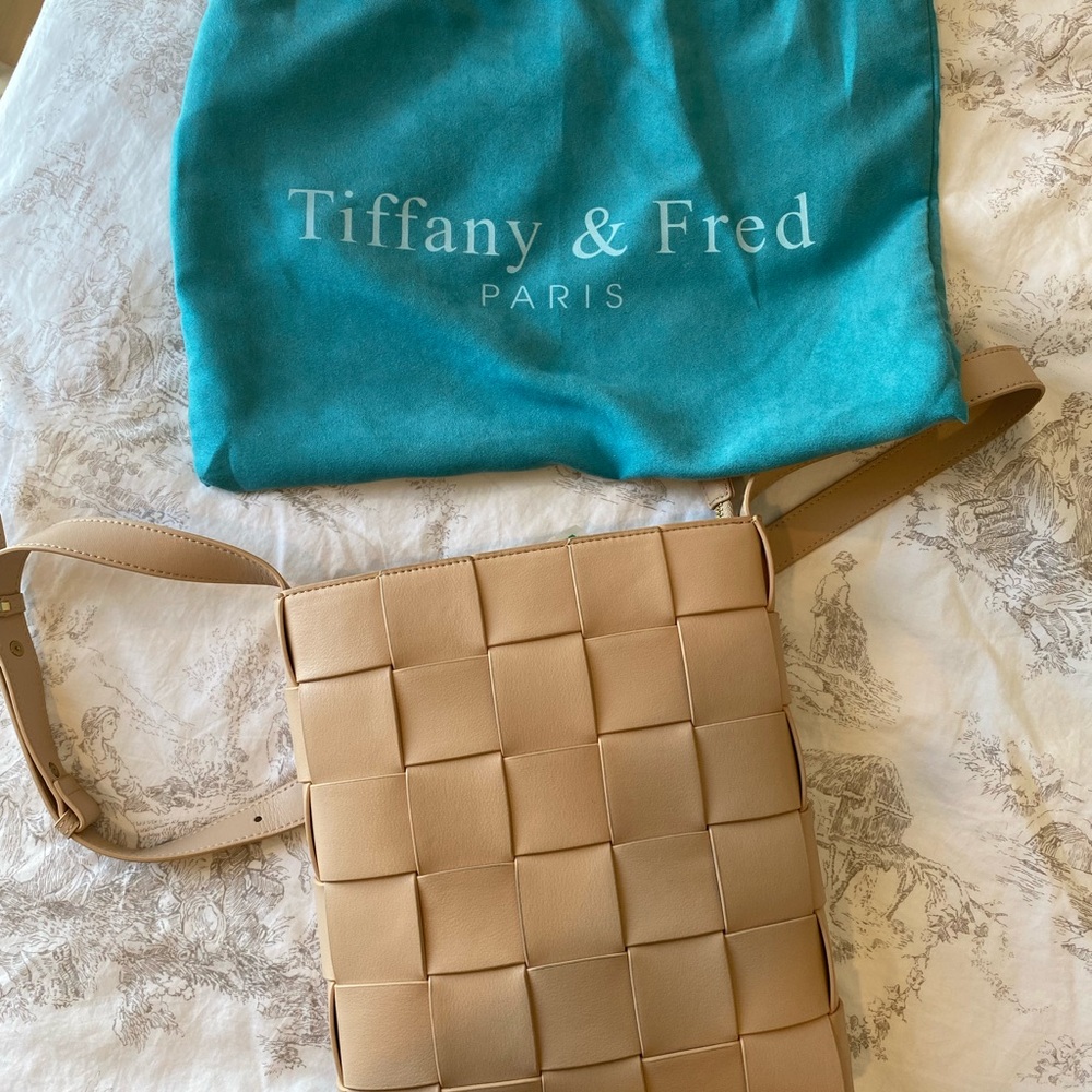 Tiffany & Fred Paris Nude woven leather crossbody bag - Picture 6 of 8